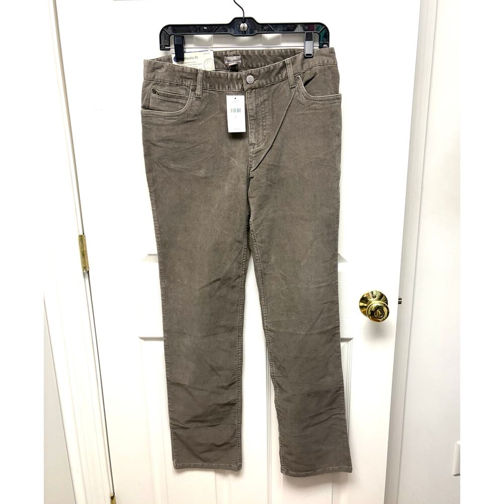 J Jill Pants Corduroys, Authentic Fit, Shale Brown Women’s Size 8, NWT